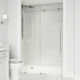 Elan E-Class 56-60" W x 76" H Sliding Frameless Shower Door with 3/8" Clear Glass