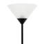 Lampe torchère sur pied 1 lumière Klara, noir onyx, abat-jour blanc, H 70 po