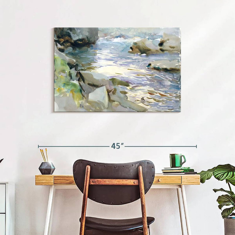 Alvord Stream and Rocks, 1901-1908, H 24 po x l 36 po
