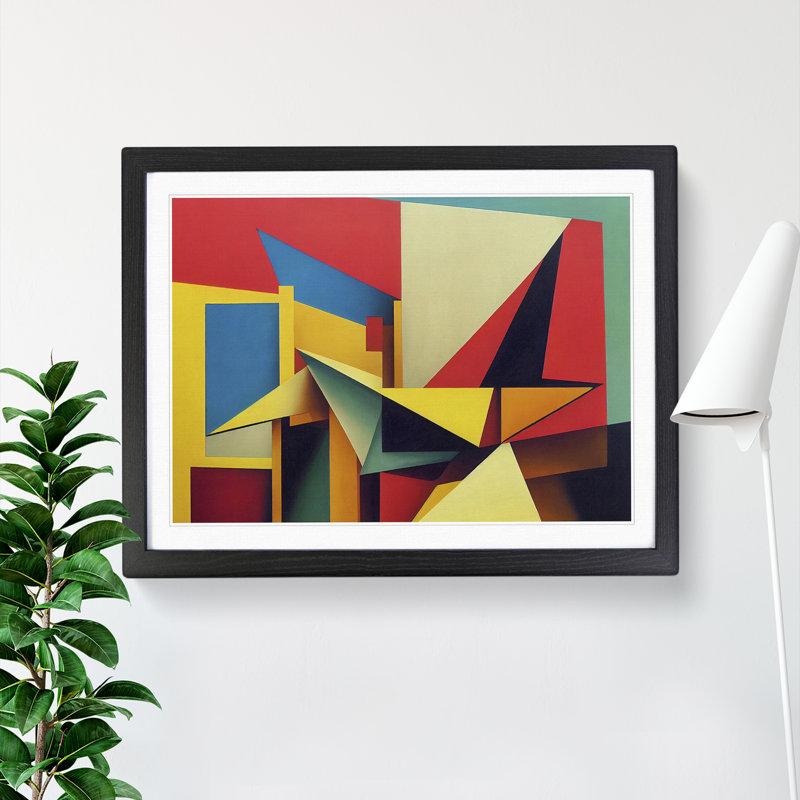 Shapes - Single Picture Frame Print, Black Framed, 46cm H x 64cm W