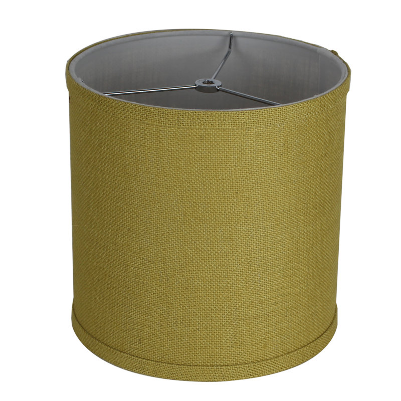 Ganya Burlap Drum Lamp Shade, Mustard Yellow, 10" H x 10" W x 10" D