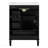  24" Bathroom Vanity with Ceramic Sink & Soft-Close Door & 3 Drawers - Black-7260063