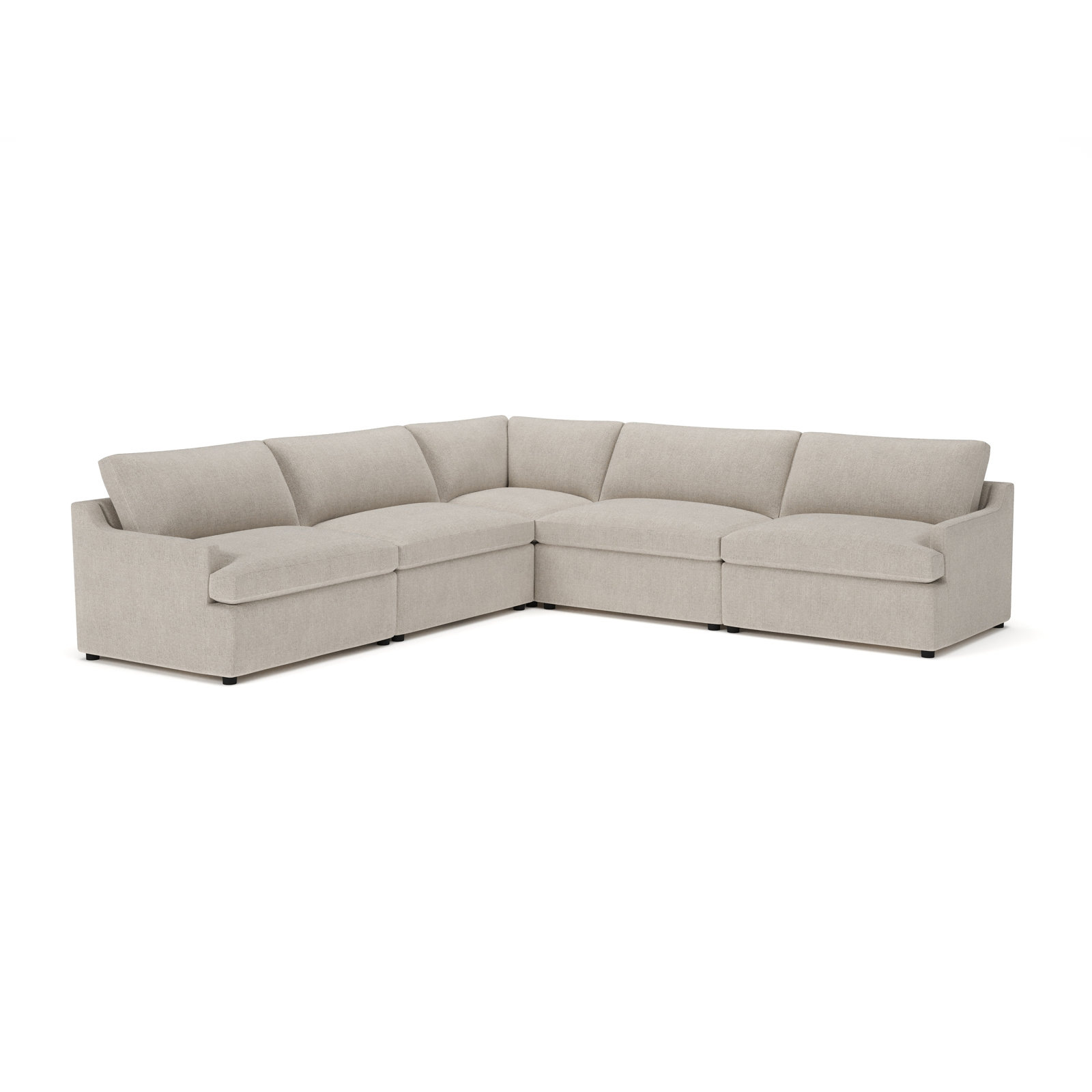 Essex Chaise Sectional, Monique Twine Textured Chenille