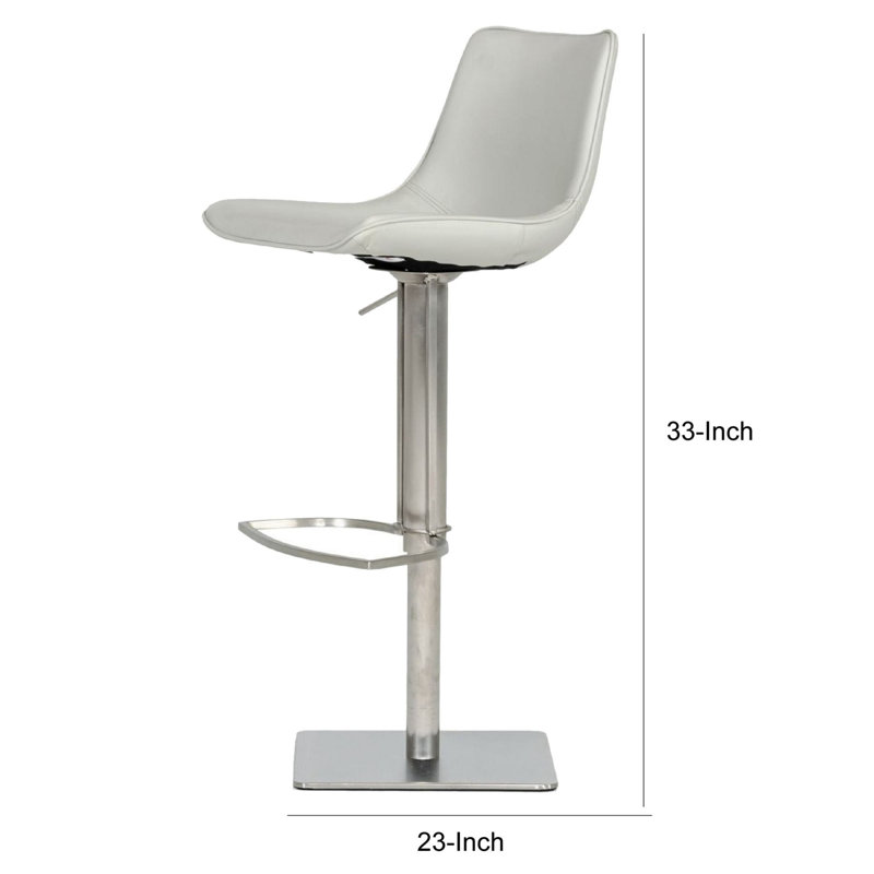Tabouret pivotant à hauteur réglable Miltonsburg, Blanc