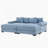 82.6"  Oversized Cloud Modular Sectional Couch, Soft Corduroy Fabric With Chaise 6 Throw Pillows, Deep Seat Wide Armrests, Ergonomic Design Easy Assembly, Soft Corduroy,For Living Rooms Lounges, Blue-1591049068
