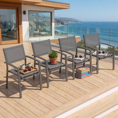 Set of 6 Outdoor Patio Chairs