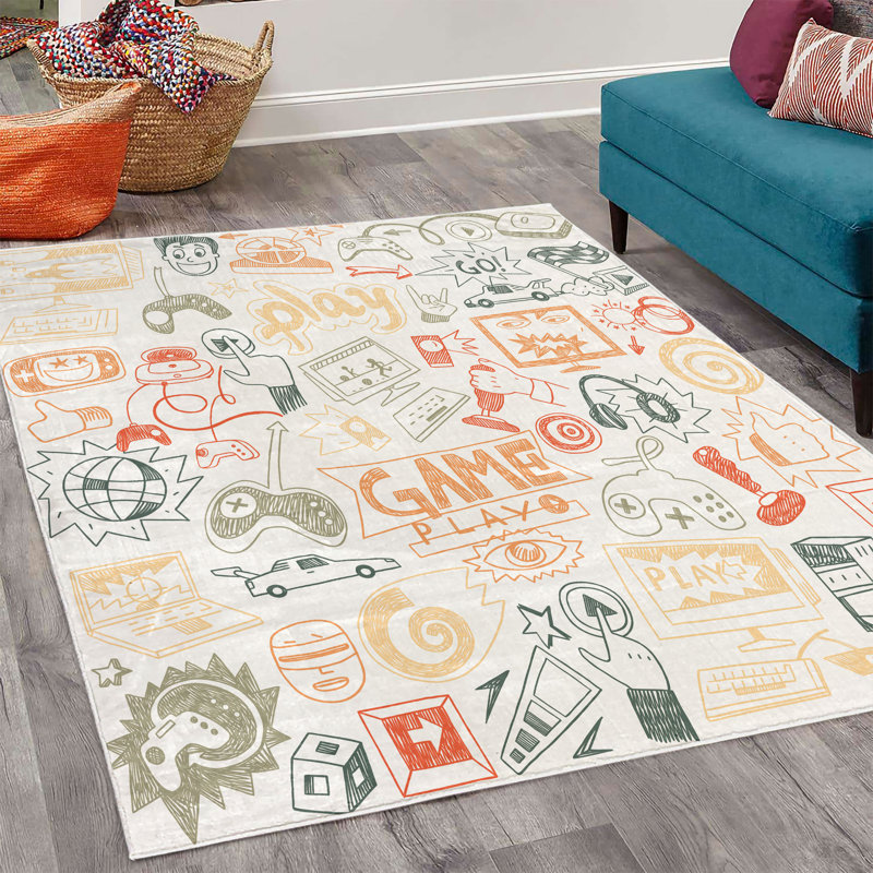 Tapis décoratif Klingler, Rectangle 4 pi x 5 pi 5 po