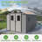 8 Ft. x 12 Ft. Outdoor Storage Shed, Resin Storage Shed with Windows-126177885