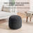 Sfera 17" Charcoal Upholstered Pouf Ottoman-755483268