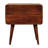 Solid Wood Large Curved Chestnut Bedside