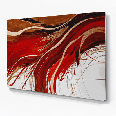 Lyrical Abstraction 1 Brown Metal Wall Art