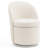 Upholstered Barrel Dining Chair, Boucle Fabric Swivel Kitchen Chair, Wingback Side Chair, Armless Vanity Chair-89623680