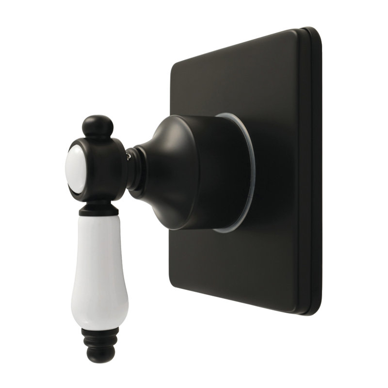Kingston Brass Bel-Air Single-Handle Six-Way Diverter Valve With Trim Kit, Matte Black
