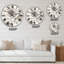 Indigold Grey Pivoines I - Horloge murale traditionnelle-1682317171-1612576379