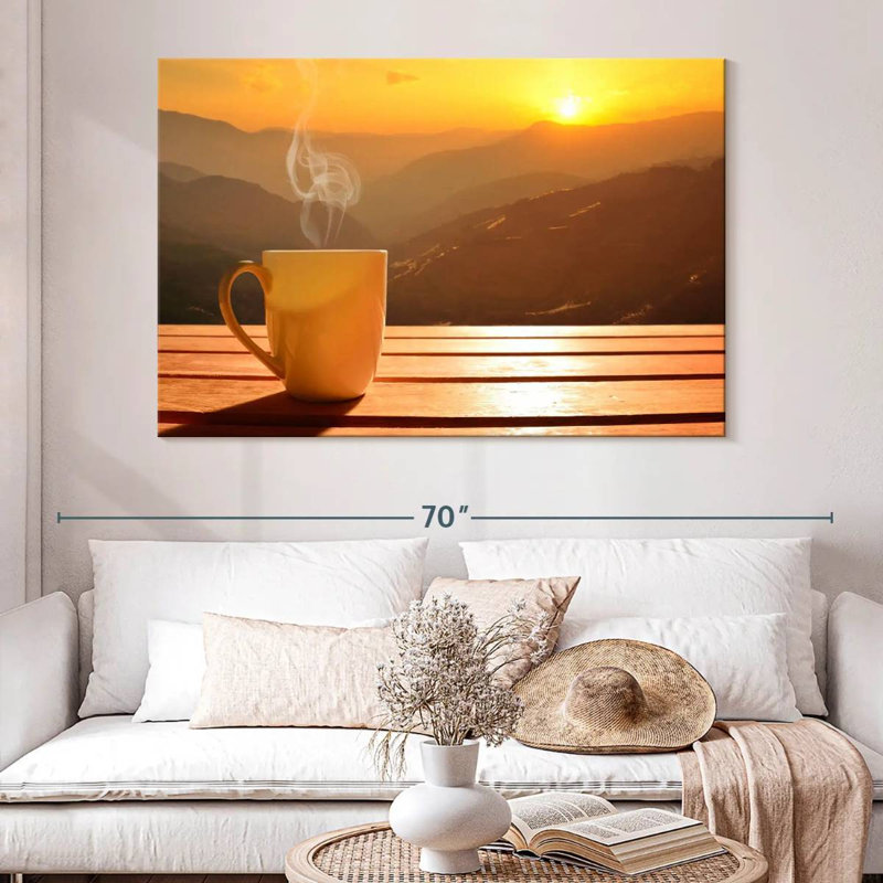 Café coucher de soleil Yarlin, H 34 po x l 51 po