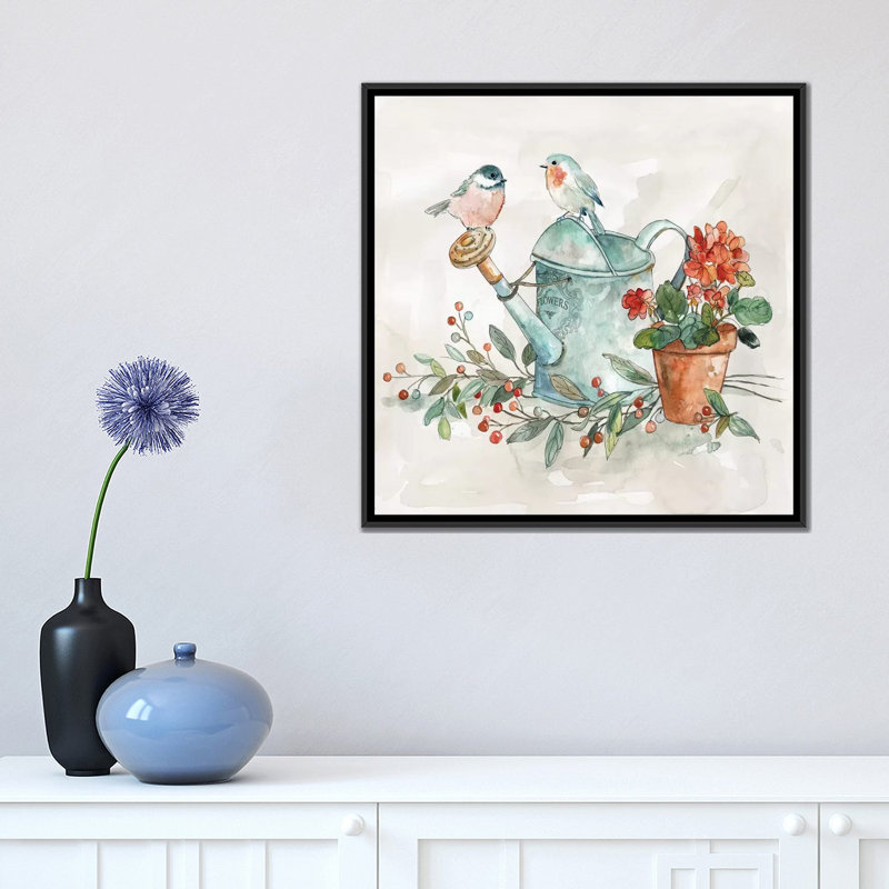 « Garden apercevoir I » par Carol Robinson, reproduction d’art, Pas de tapis, H 18 po x l 18 po x 1,5 po