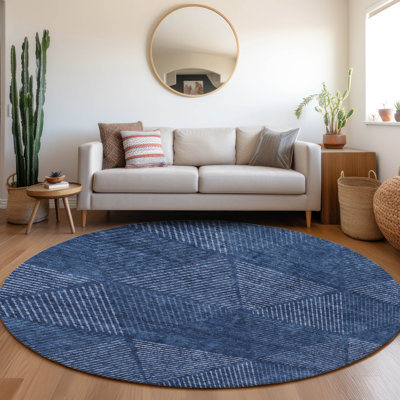 Lummus Washable Geometric Indoor / Outdoor Rug