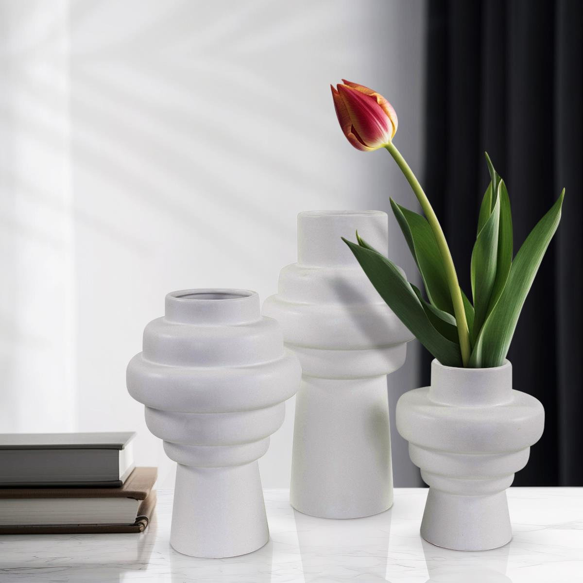 Caryville 8'' Handmade Ceramic / Porcelain Table Vase