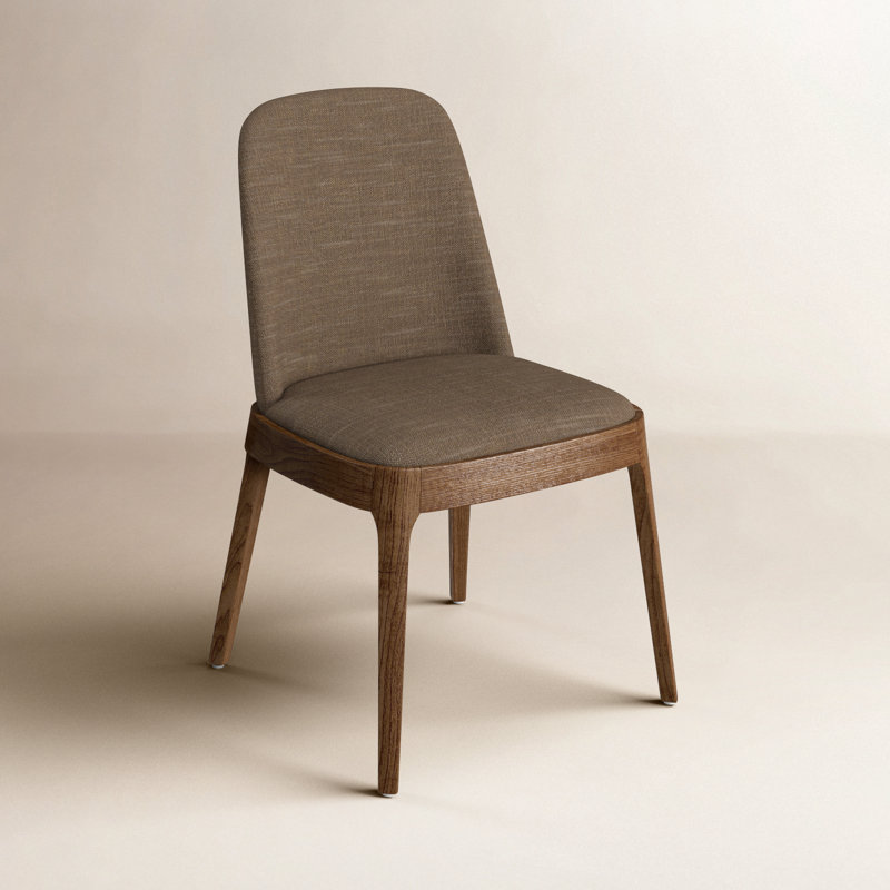 Konegan Armless Dining Chair-Gibson Wheat, Green, Medium/Dark Brown