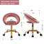 Ergonomic Velvet Swivel Adjustable Height Office Task Chair-1947232431