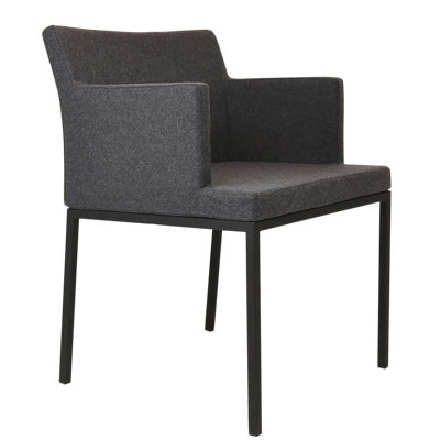 Soho Metal Solid Back Arm Chair