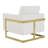 Lincoln Boucle Fabric Accent Armchair with Stainless Steel Frame and Removable Cushion-392043109-364241821