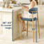 Tabouret de bar rembourré à hauteur de comptoir avec cadre en métal et repose-pieds (lot de 1)-891409098-891409099