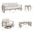 Hamarto 6 Pieces Aluminum Patio Swivel Conversation Sofa Seating Group With Cushions For 5 Person