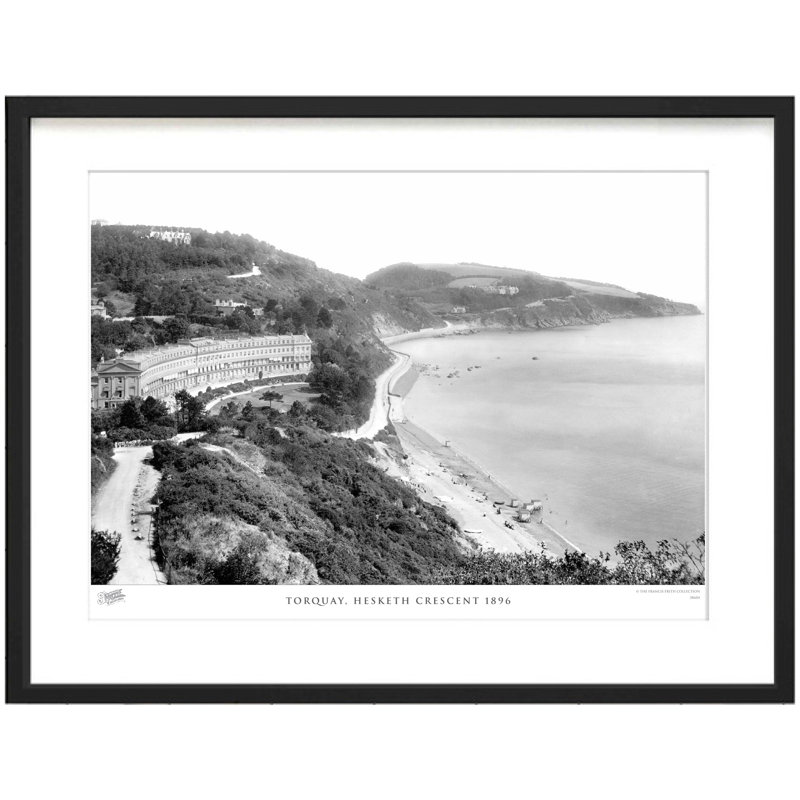 Torquay, Hesketh Crescent 1896 by Francis Frith - Single Picture Frame Print, 40cm H x 50cm W x 2.3cm D