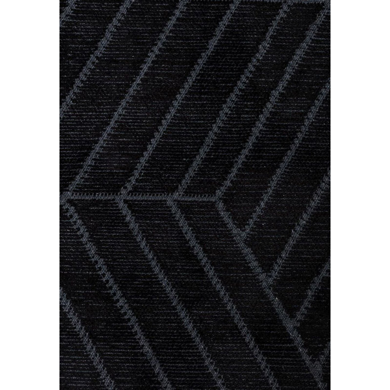Rapture Geometric Shapes Area Rug in Black, Rectangle 6'7" x 8'3"
