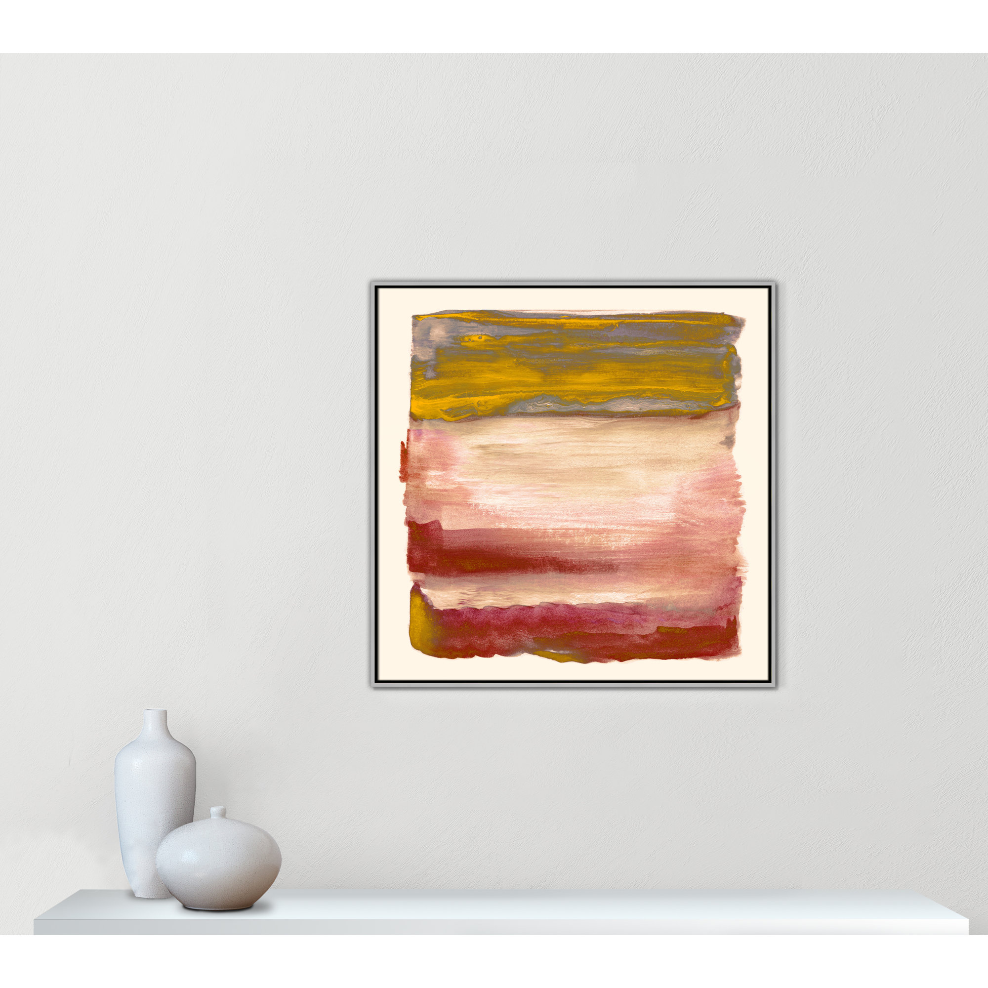 Yellow Sky I Print by Nan, 37.5" H x 37.5" W, Silver