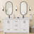 Stavya 36"H x 18"W Modern Minimalist Wall Mounted Oval Vanity Metal Mirror-556987484