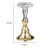 Decorative Candle Holder, 2 Tone Gold And Clear Glass, 9 Inch Tall