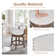 Swivel Upholstered  Counter Bar Stool with Solid Wood Frame