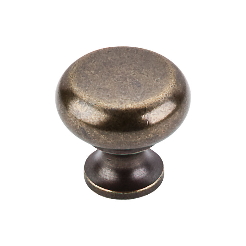 Flat Faced 1 1/4" Diameter Round Knob, German Bronze