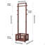 Portemanteau autoportant en bois massif avec roulettes et panier de rangement 19,68 po x 15,75 po x 70,87 po