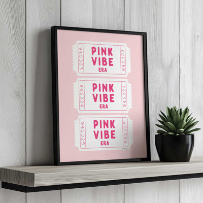 «Pink Vibe Only» par impression d'art à lettres et doublée