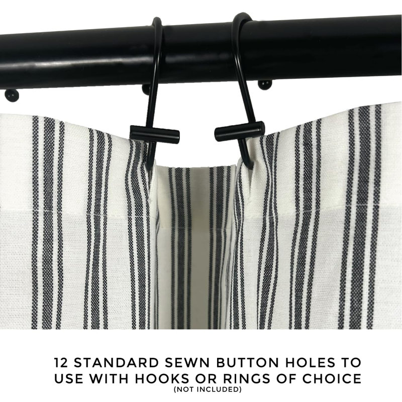 Modern Transitional Stripe Shower Curtain