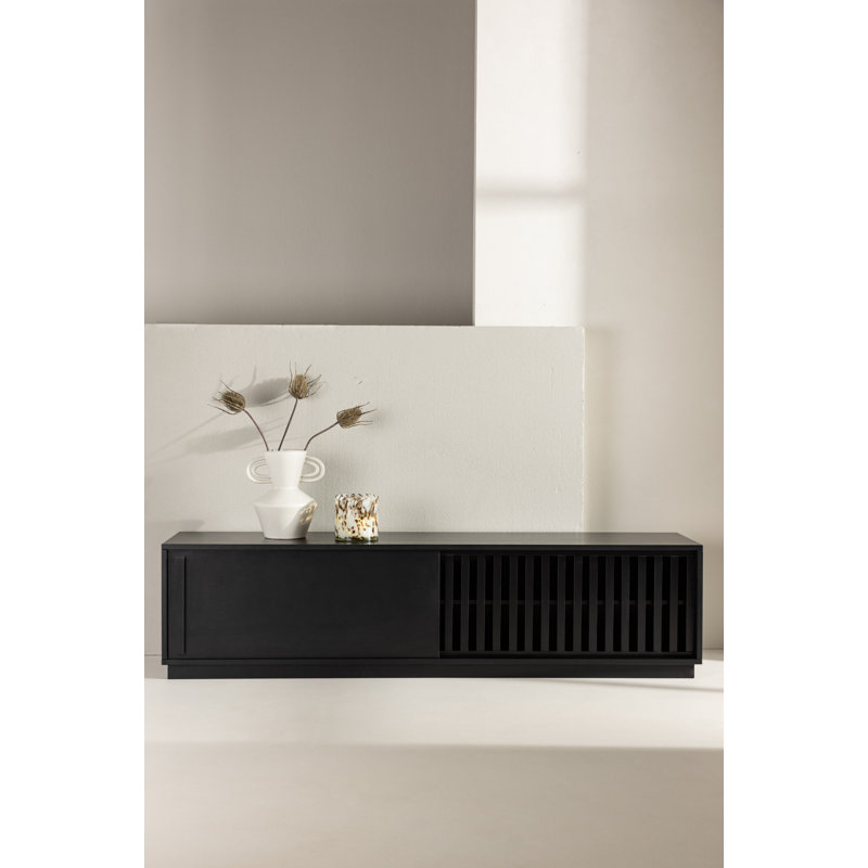 Bucur Unfinished TV Stand for TVs up to 65", Black