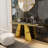 3 Piece White Glass And Gold Living Room Table Set Of 3
