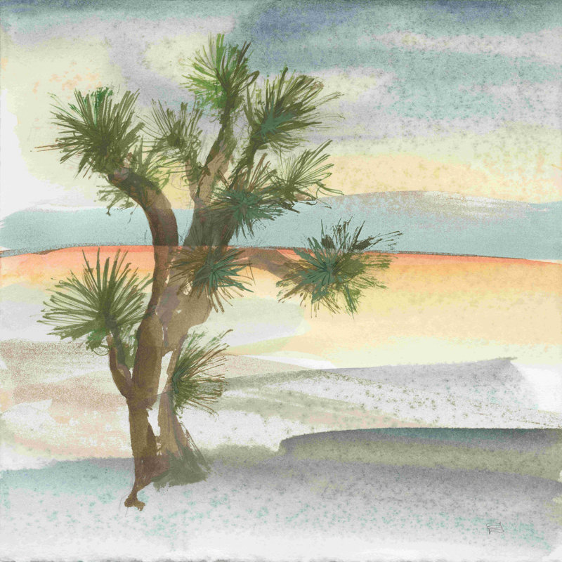 Désert Joshua arbre froid beige / vert, H 20 po x l 20 po