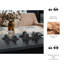 Douwina 2 pièces objets Barwa avec cubes de cristal, noir