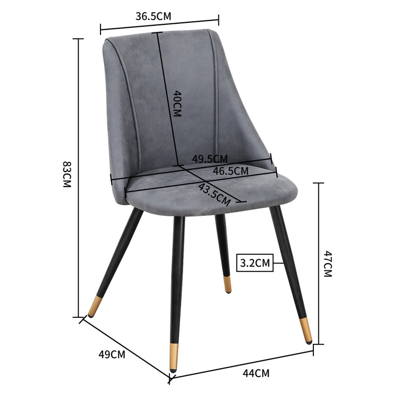 Hertfordshire 47cm H Upholstered Dining Chair, Vintage Grey