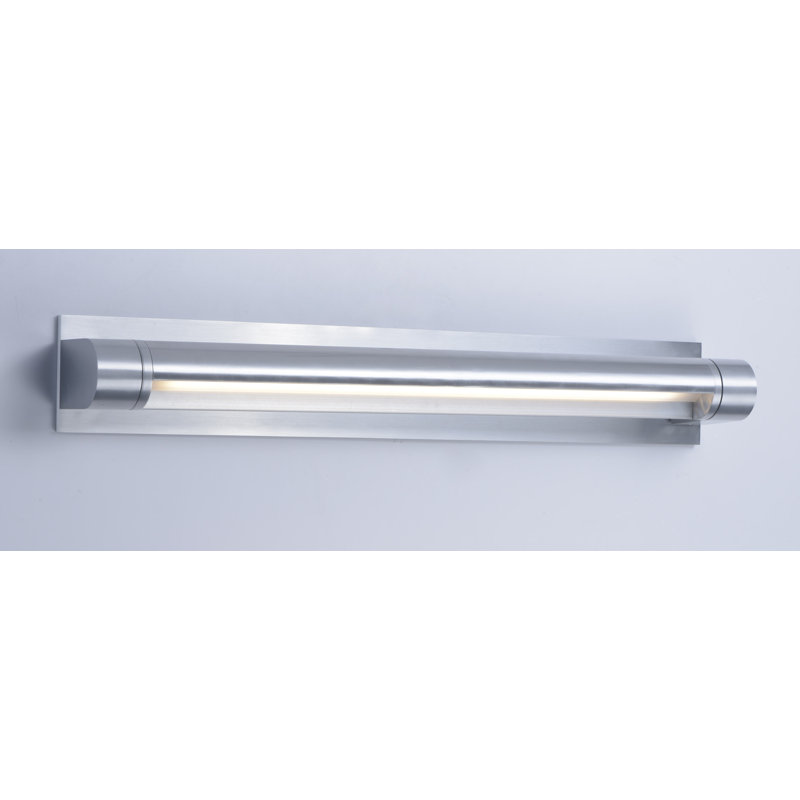Azral LED Flush Mounted Sconce, Satin Aluminum