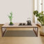 Table basse de plancher en bambou pliable entièrement assemblée - Bureau bas portatif pour la méditation et le thé, finition noyer-1128226706