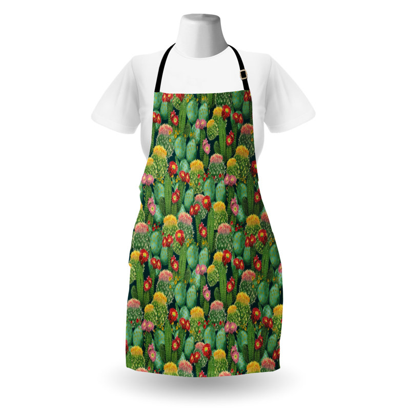 Multicolore tablier floral East Urban Home unisexe, fleurs de cactus