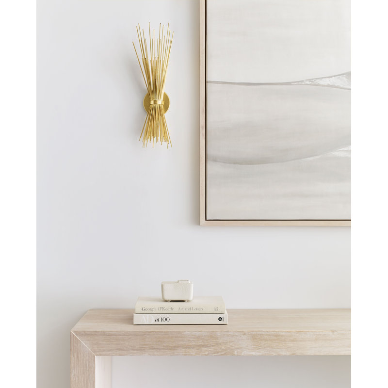 Kelly Wearstler Strada Small Sconce, Burnished Silver Leaf