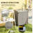 Wooden Potting Bench with 2 Doors & Metal Tabletop, Outdoor Garden Storage Cabinet & Tool Shed with Shelf