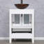 Ensemble de meuble-lavabo simple 48 po avec lavabo vasque en verre, plateau en bois manufacturé, robinet économiseur d'eau-64565890