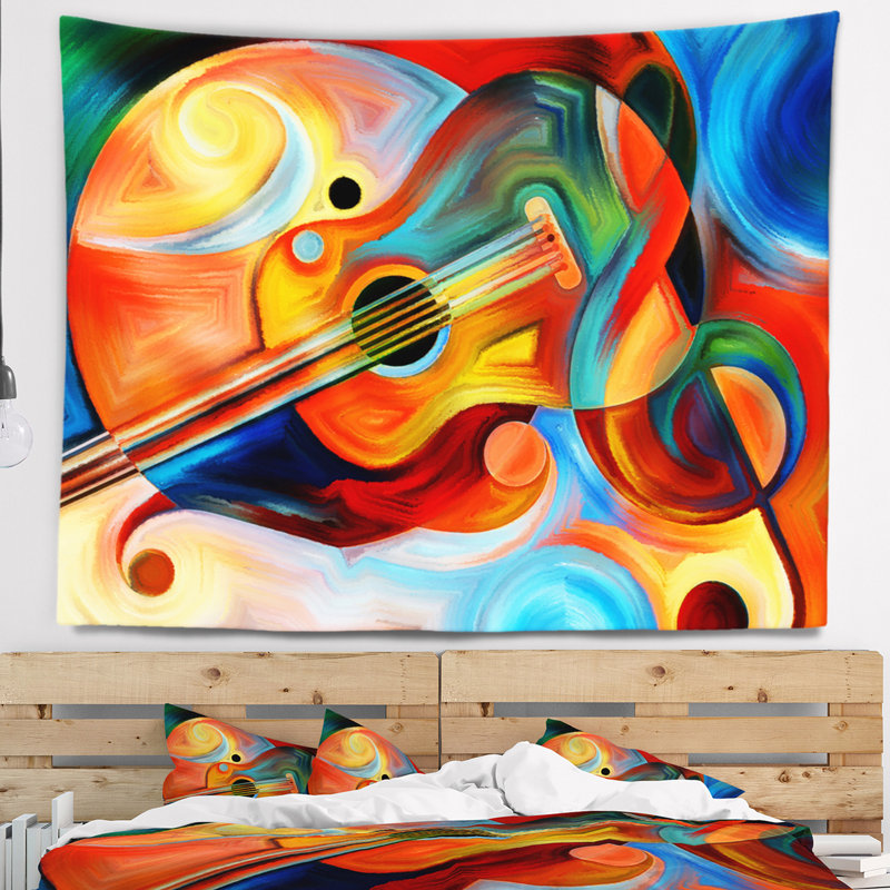 Musique abstraite et tapisserie rythmique, H 68 po x l 80 po